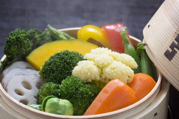Hấp rau củ quả bằng nước ion kiềm